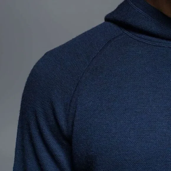 Lululemon Merino Wool Transit Hoodie in Heathered Deep Navy Size Size Large - Picture 9 of 11